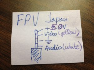 FPV Japan Video Cable Pinout